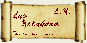 Lav Milakara vizit kartica